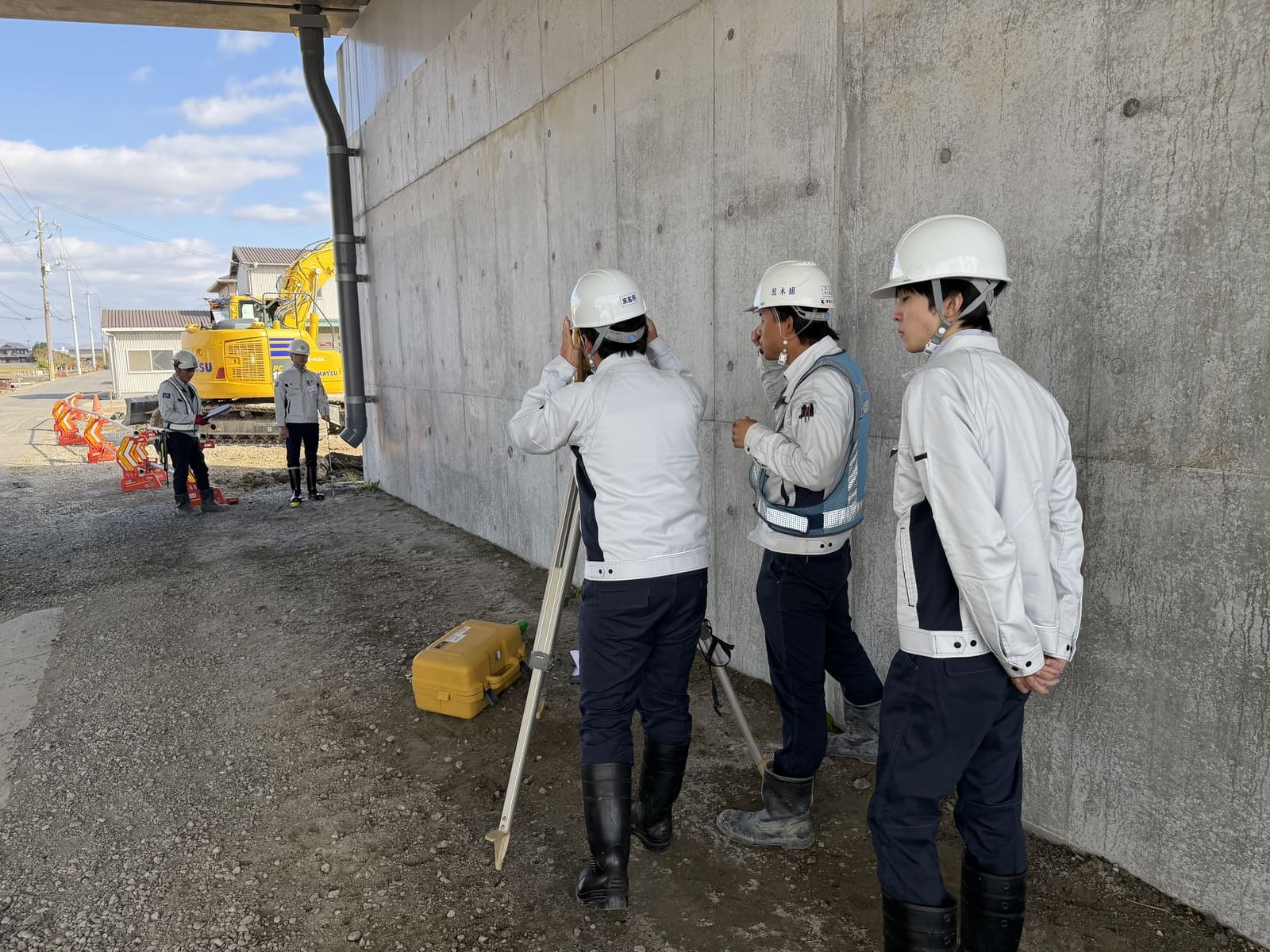 施工管理体験の様子